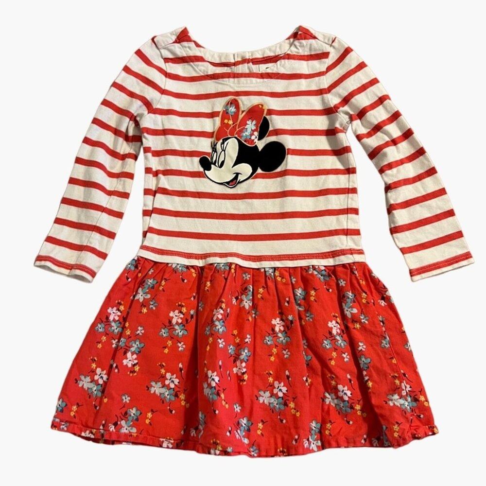 Baby Gap Disney Minnie Mouse striped Floral Dress Size 3 2 dresses available twi